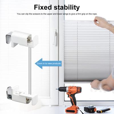 1 Set Gordijnmontageklem Roestvrij Geen boren vereist Eenvoudige installatie Klemsteun Geplooide blindbevestiging Vervangende onderdelen