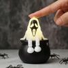 Halloween LED Night Light, Ghost Bat Pumpkin Shape Spooky Decor, Battery Operated Table Lamp for Party