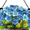 Floral Tea Cup And Book Suncatcher Stained Glass Effect Window Car Hanging Ornament Acrylic Garden Sun Catcher Panel for Women Mom Grandma