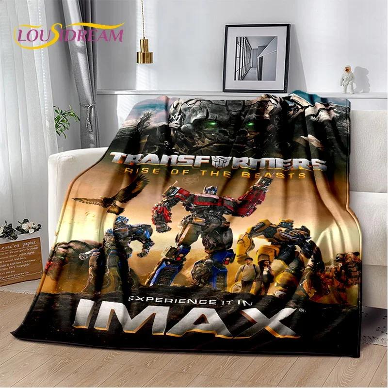 Cartoon T-Transformers Autobots Soft Flannel Blanket for Beds Bedroom Sofa Picnic,Throw Blanket for Cover Outdoor Leisure Gift