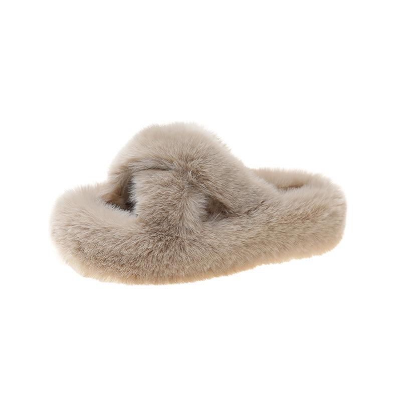 Mao Mao slippers women's outer wear spring and summer ins home home cross thick bottom height increase small autumn and winter cotton slippers