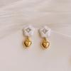 Simple And Sweet Oil Dripping Flower Love Light Luxury Temperament High-End Design Stud Earrings