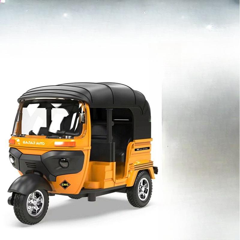 1:14 Alloy Tricycle Pullback Car with Light Music Model Toy Vintage Car Model Hot Sale