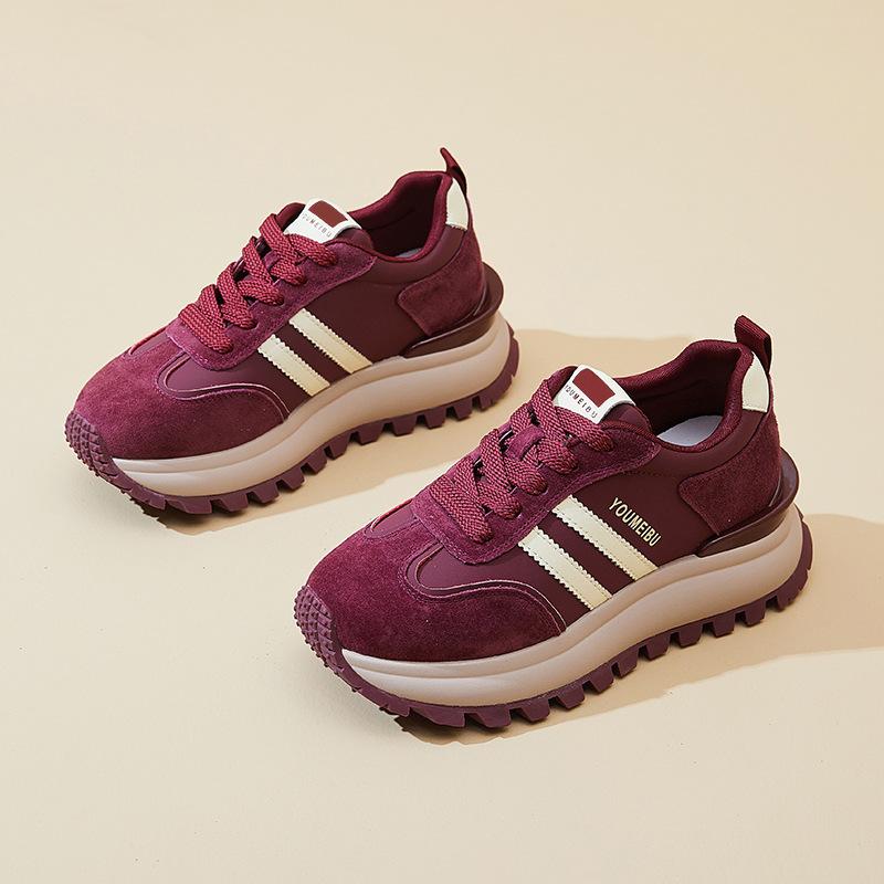 New Dad Shoes for Women, Fashionable and Versatile Thick-soled Sporty Casual Single Shoes