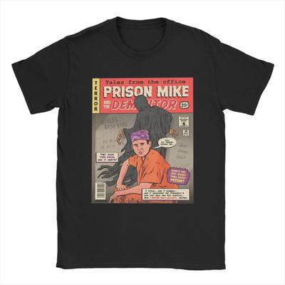 Camiseta Vintage de Prison Mike The Office para Hombre Cuello Redondo Camisetas de Algodón Puro Programa de TV Cómic Camisetas de Manga Corta Tops de Verano
