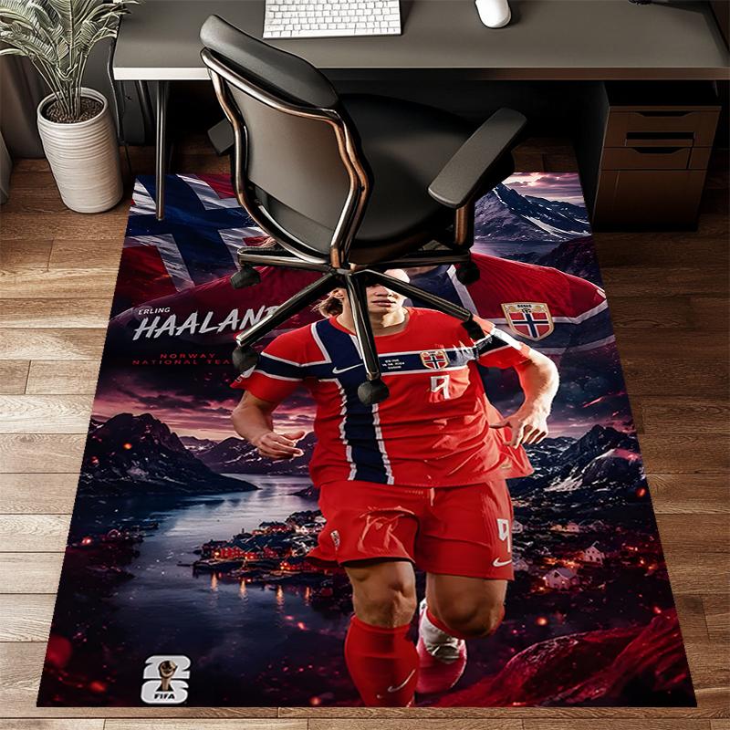 1pc Haaland1 Design Printed Area Rug Carpet for Bedroom Living Room Home Decor Rugs Mat Non Slip Mat Rug for Bedside