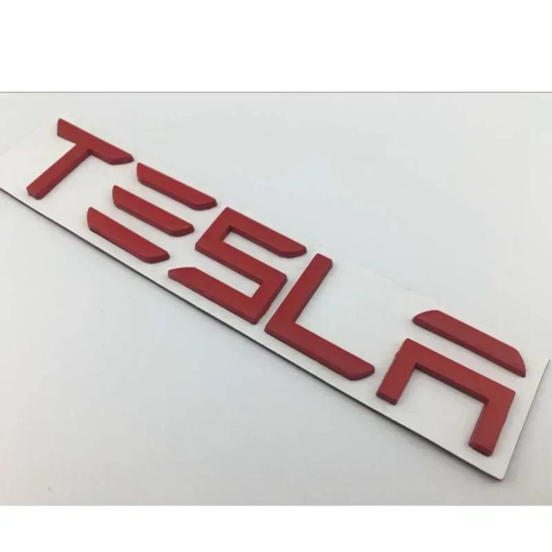 Auto Sticker Tesla Metaal Auto Achterklep Badge Sticker voor Tesla Model 3 ModelS ModelX ModelY P100D Roadster Auto Tuning Exterieur