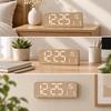 Digital LED Clock with Temperature Display Easy Reading Alarm