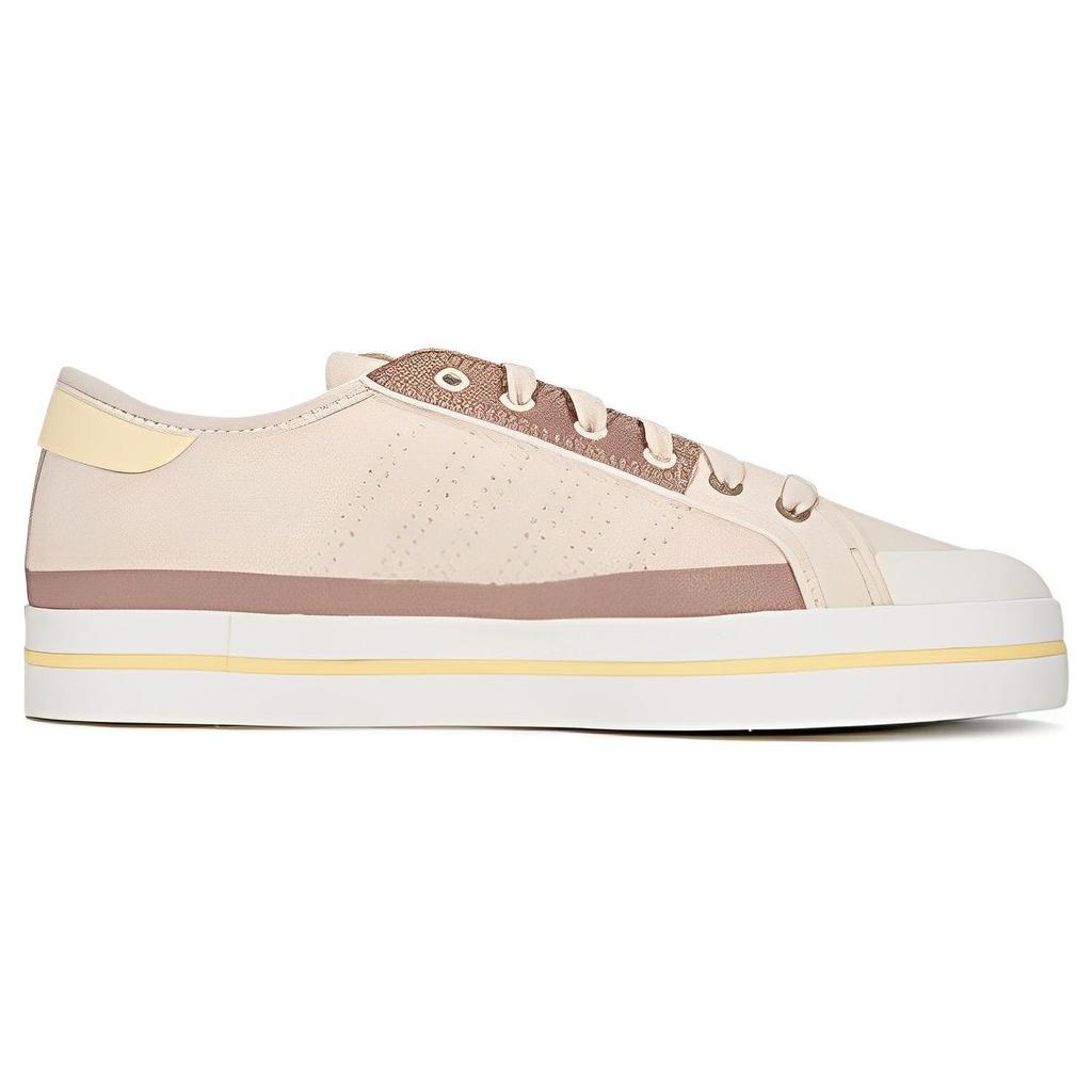Adidas Neo City Canvas Non-Slip Durable Low-Top Skate Shoes Unisex Sneakers Pink Brown HQ6931