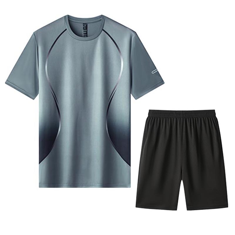 Adult Running Sportswear Quick Drying T-shirt Set Short Sleeve Uniform Fitness Clothes Tracksuit Gym Sports Outfit Clothing