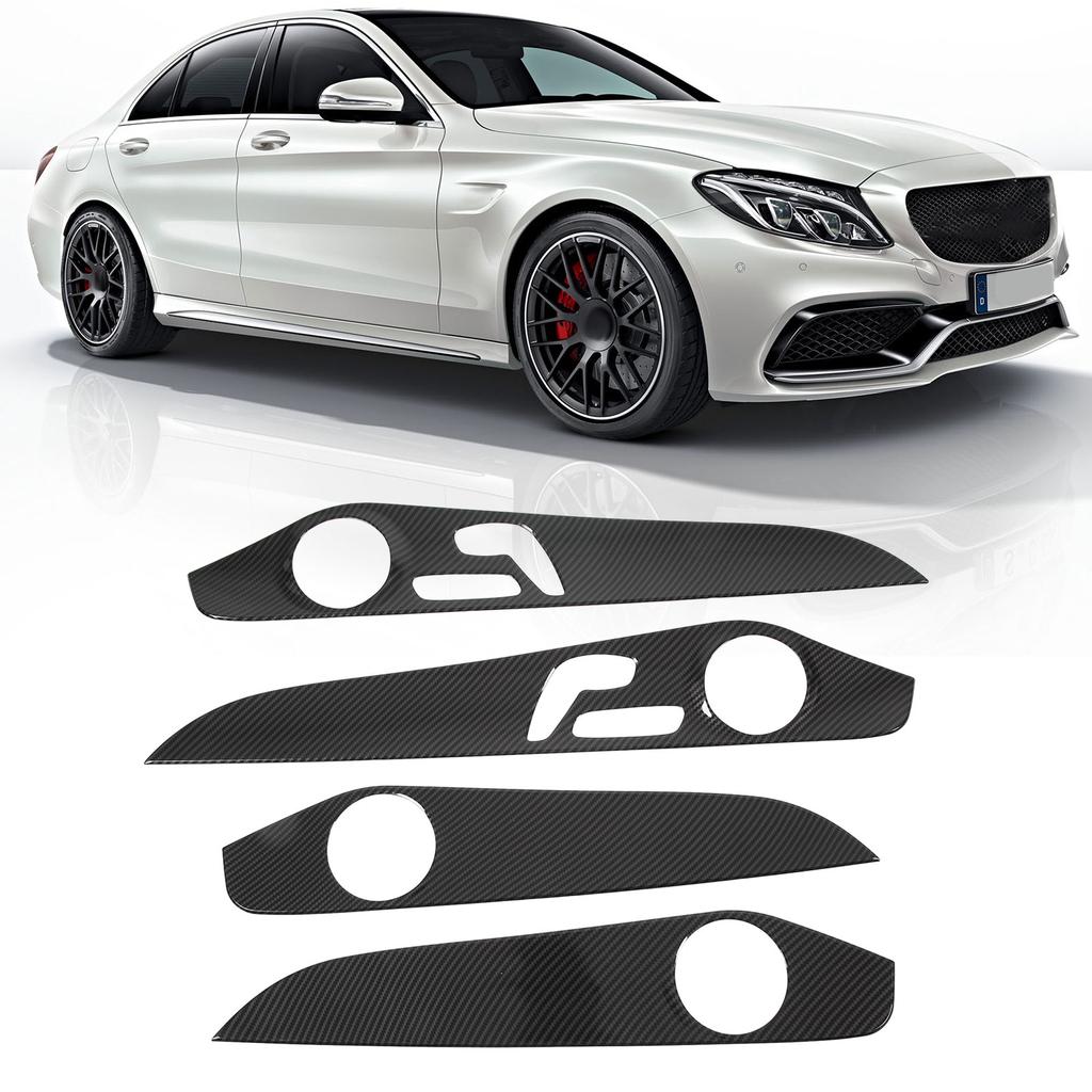Door Handle Panel Trim Car Interior Door Decoration Panel Cover Replacement for Mercedes‑ C‑Class W205 2015‑2025