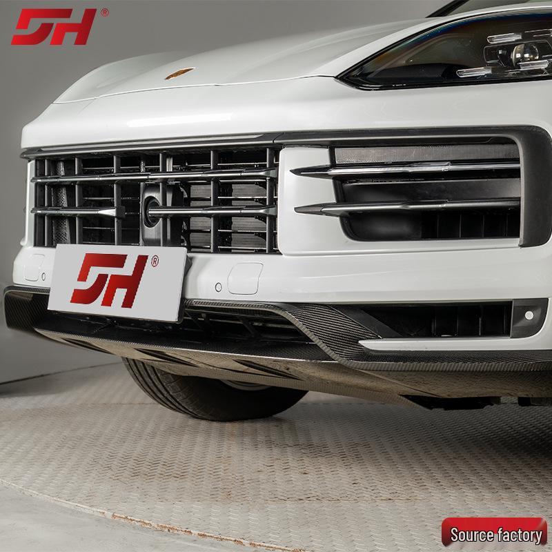 Premium Dry Carbon OE GT Front Lip for Porsche Cayenne 9Y0.2, Easy Installation
