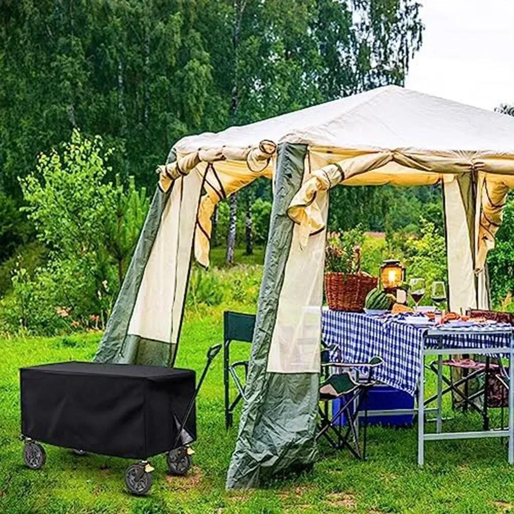 420D Oxford Cloth Waterproof Cover For Folding Garden Wagon Utility Wagon Cart 1 * Cover (No Cart)