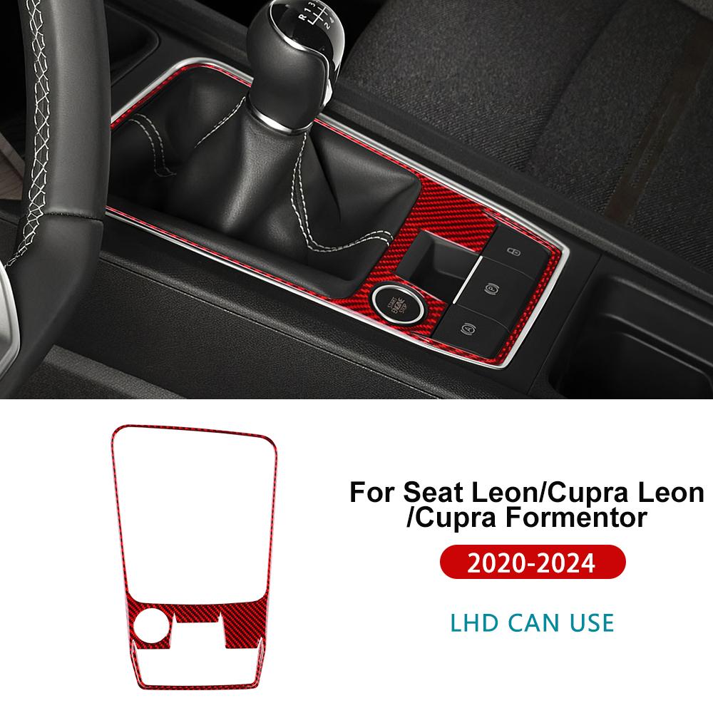 Soft Carbon Fiber Sticker For Seat Leon MK4 Cupra Leon Cupra Formentor 2020-2025 2025 2025 Manual Transmission Car Gear Shift