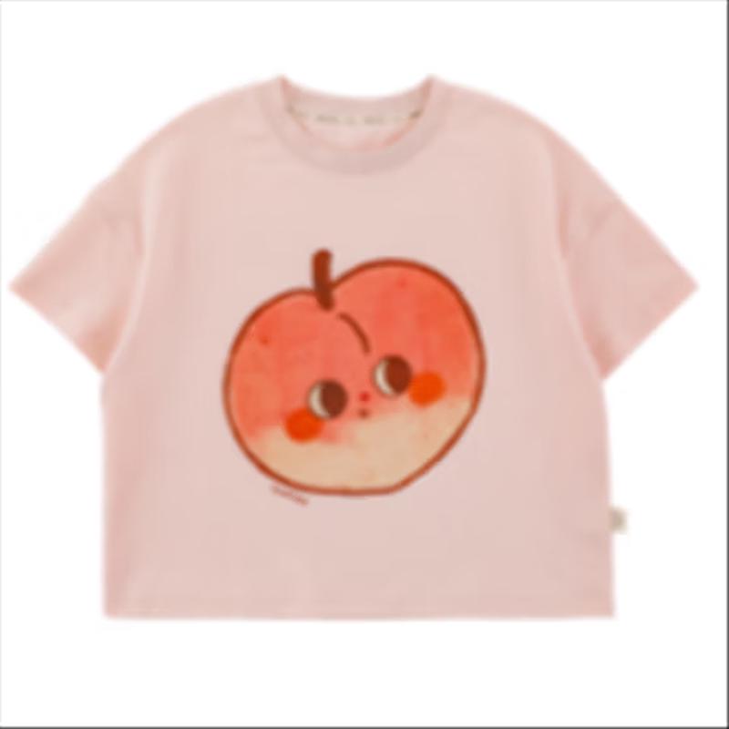 Youyou Girls' Cartoon Fruit Short Sleeve T-shirt
