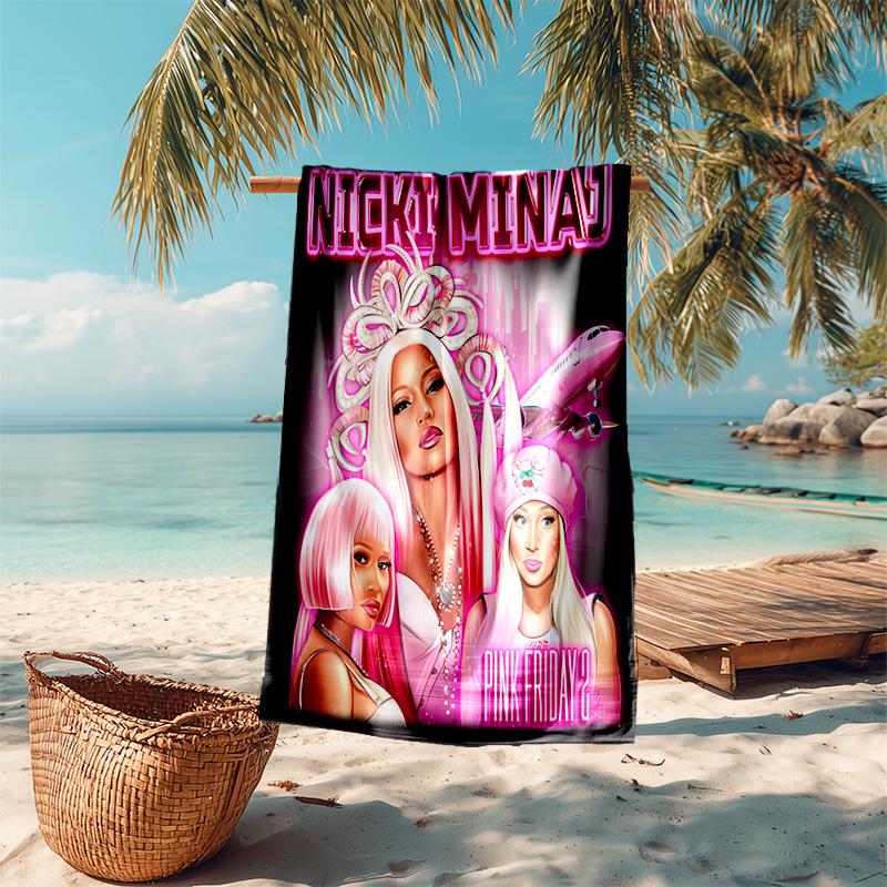 Proof Beach Towel with Nicki Minaj Pattern - Soft,absorbent,quick-drying,machine Washable - Perfect for Swimming,camping,bathing