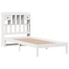 Solid Wood Bed with Shelf Without Mattress White 90x190 cm Pine