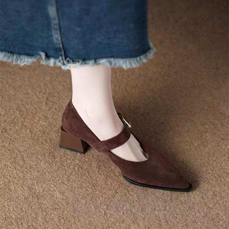 High Heeled Mary Jane 2026 New Pointed Toe Women Single Shoes PU Leather Comfort Spring Summer Dress Sexy Women's Shoes