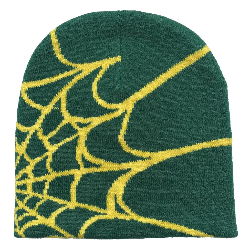 Gothic Style Spider Pattern Knitted Hat, Women'S Winter Warm Beanie, Men'S Casual Hat, Outdoor Knitted Hat