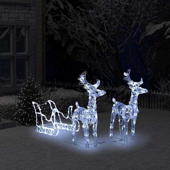 Exclusive House - Christmas Decoration Rennes and Sleigh 160 LED 130 Cm Acrylic
