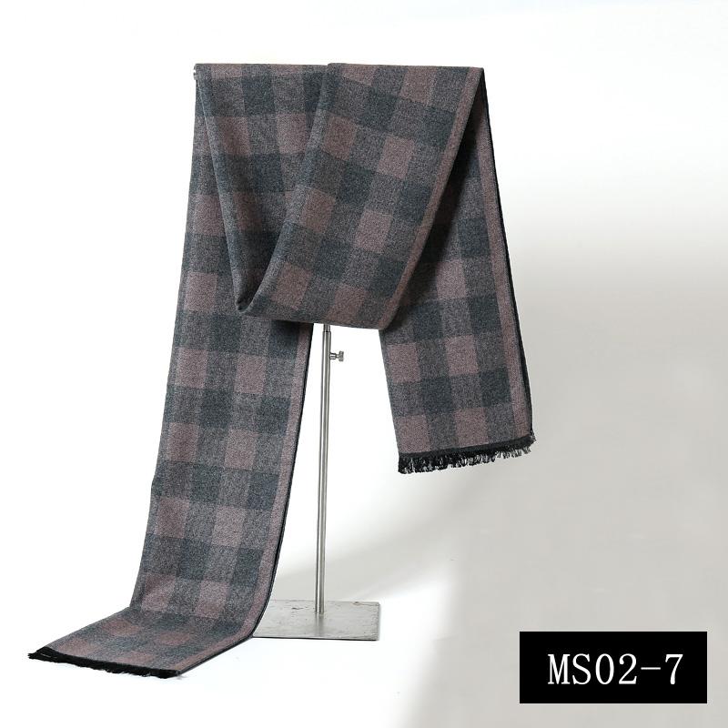 New Fashion Plaid Men Scarves Autumn Winter Pashmina Thick Warm Cashmere Scarf Men'S Business Long Wraps Classic Shawl