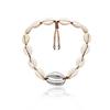 Collana Tessuta Geometrica Semplice Regolabile per Donna, Collana Bohémien Creativa Fatta a Mano con Conchiglie per Donna
