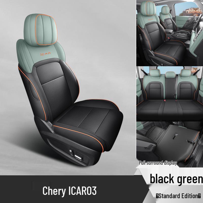 New Universal 5-Seat Full Leather Car Seat Cushion for Car03 - All Seasons