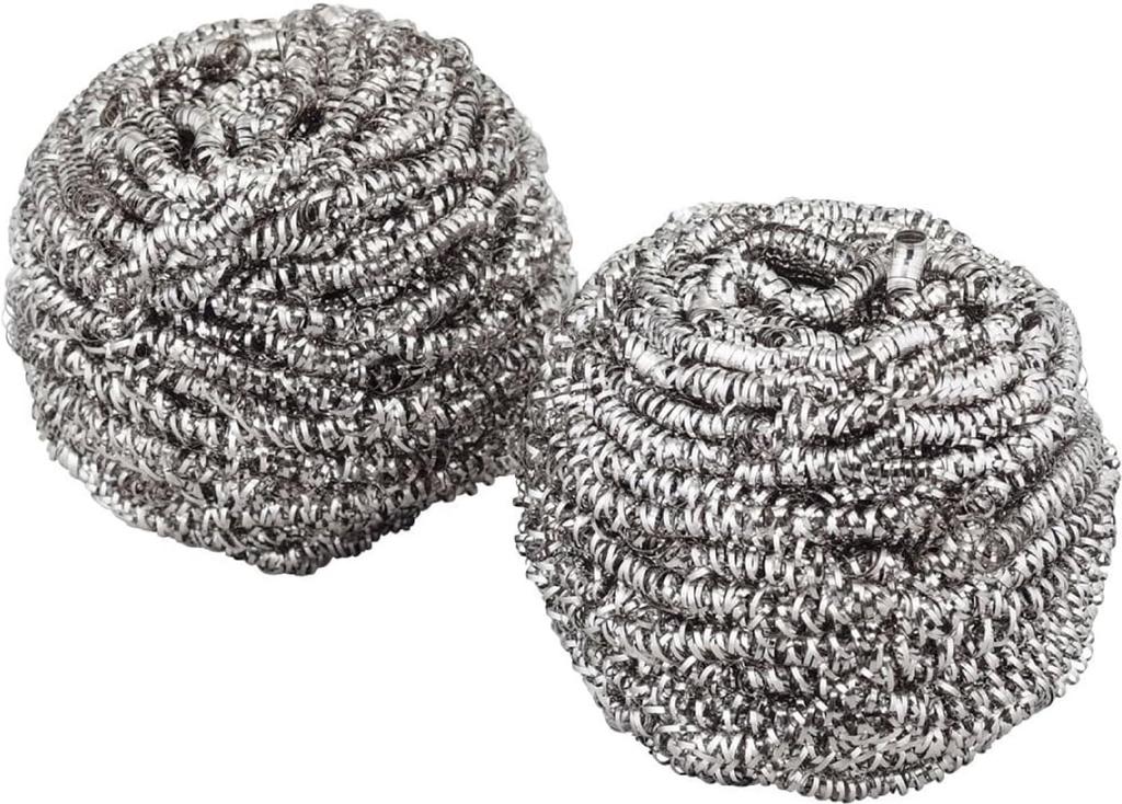 Shimomura Planning Scrubber Stainless Steel Scrubber Set of 2 in Stubborn Stains Burnt 36588 [Made Japan]