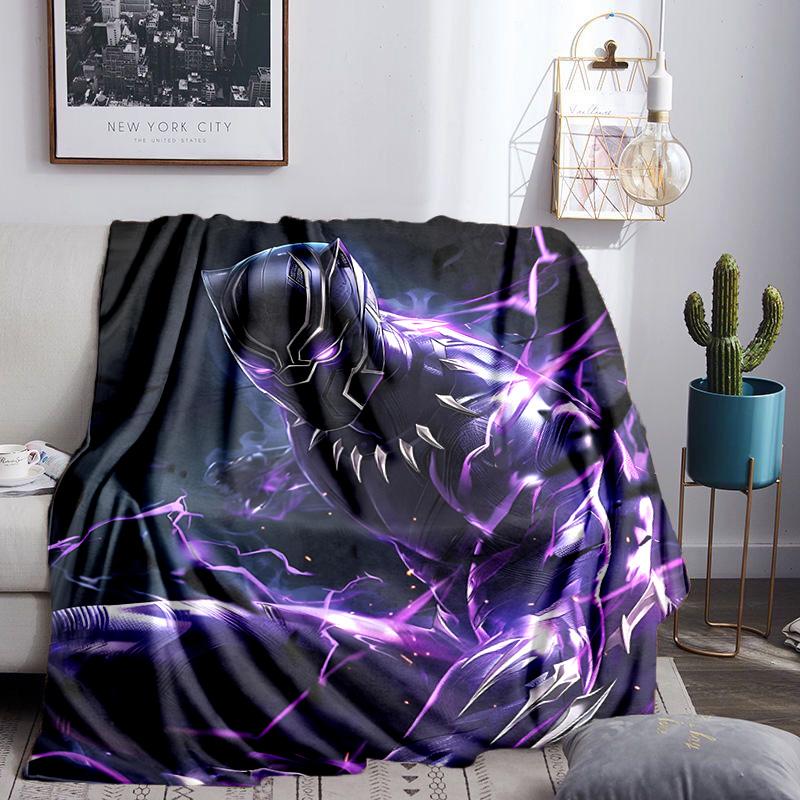 Panther In Action Throws Blanket Flannel Blankets Plush for Couch Bed Gifts for Men Women Travel picnic blanket Christmas fan gifts