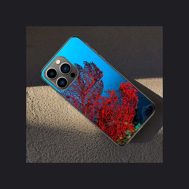 Coral Reefs and Their Small Fish Phone Case For Apple Iphone 16E 16 Pro Max 15 Plus Soft 13 12 Mini Cover 11 14 Pro Max Capa 8 7