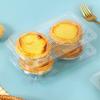 100pcs Disposable Portuguese Egg Tart Paaging Box Plastic Baking Cake Case  Kitchen Cooking Tools