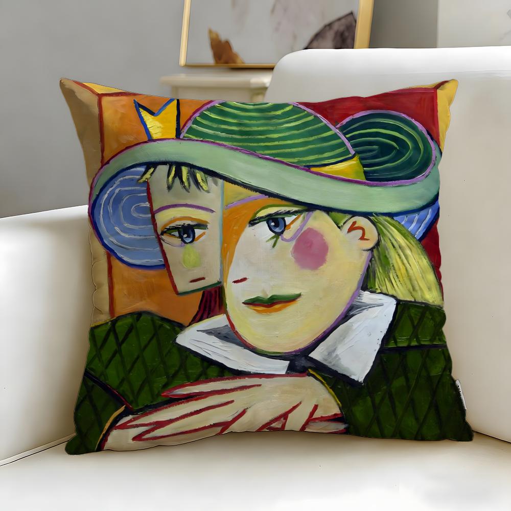 classic painter Picasso Cushion Cover Soft  EasyWash Pillow Case  Versatile for Couch Bed Travel and Office