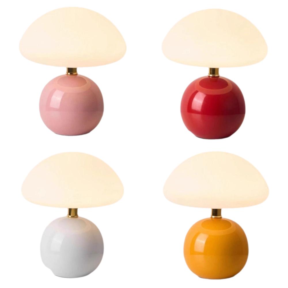 Tri Color Dimming Table Lamp USB Plug Atmosphere Light Creative Mushroom Bedside Lamp  Living Room