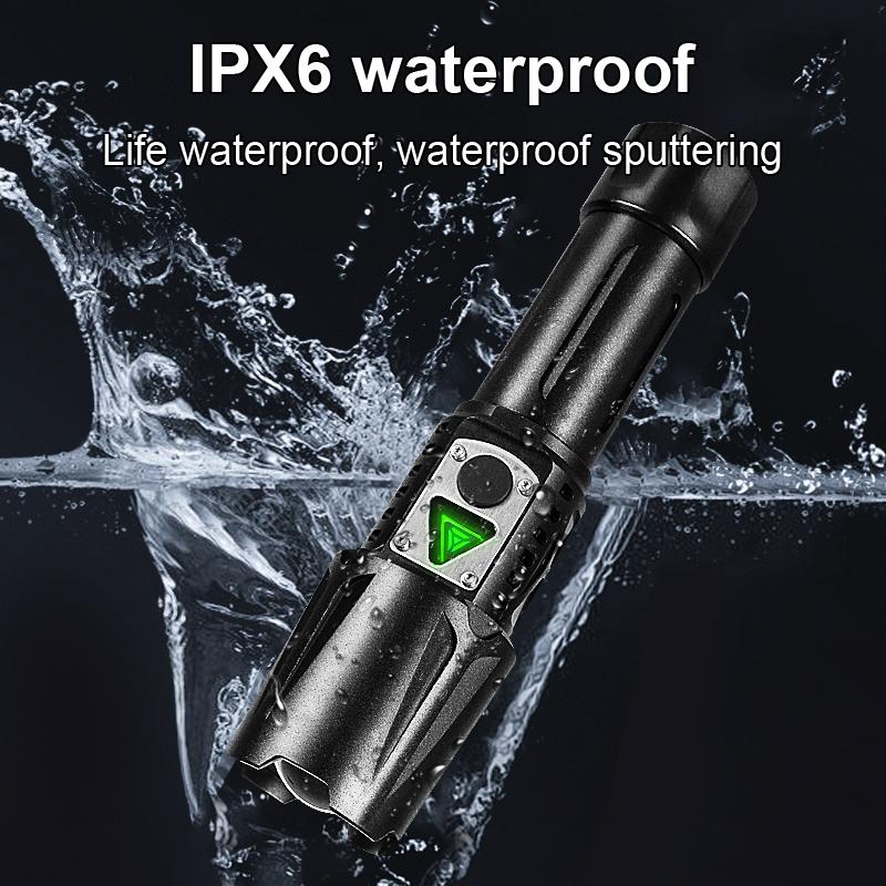 Powerful LED Flashlight Aluminum Alloy Portable Torch USB ReChargeable Outdoor Camping  Flash Light