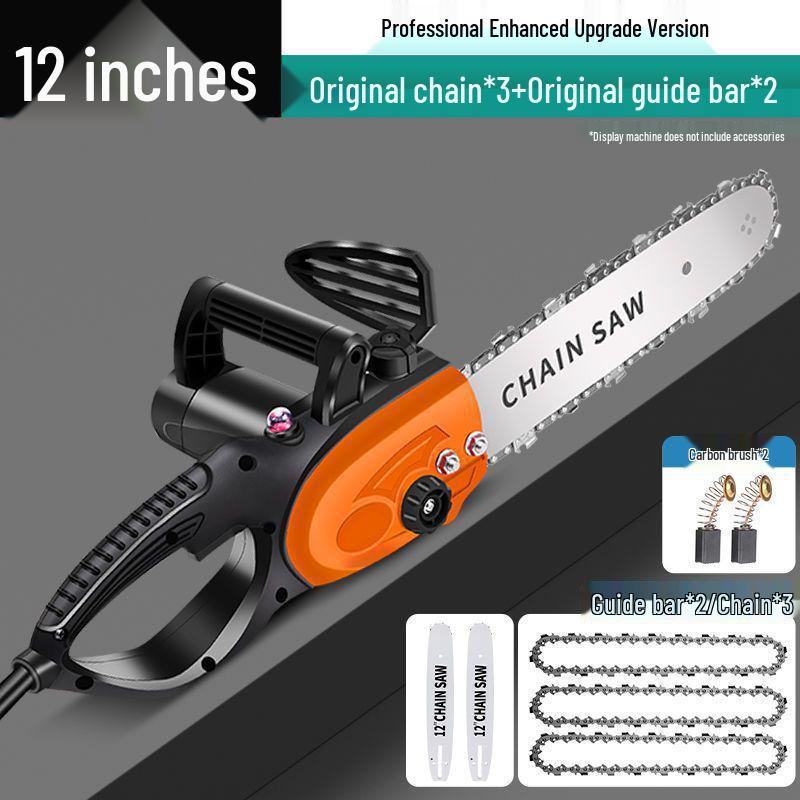 16-Inch Corded Electric Chainsaw: Handheld, Large Capacity for Household and Outdoor Use