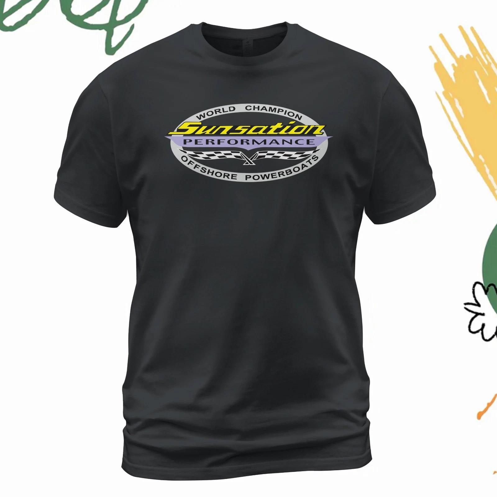 Sunsation Performance Powerboats Logo T-Shirt Funny Size S-5XL Made in USA M
