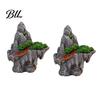 Mini Rock Arrangement for Landscaping 2 Pcs Miniature Stone Statue Resin Fake Models Diorama Delicate Art Piece Supplies Micro Train Landscape Railway