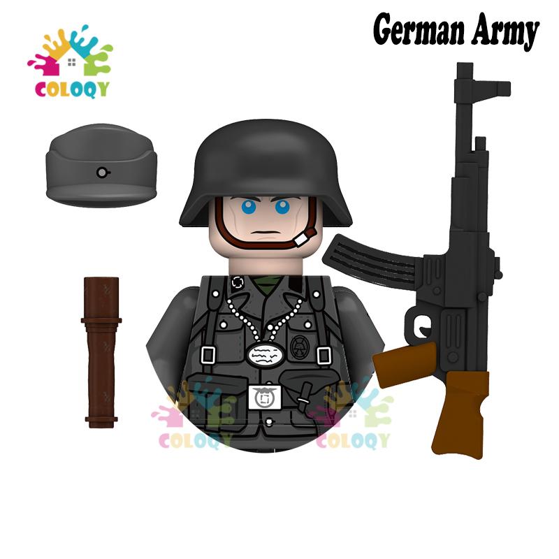 Kids Toys WW2 Military Army Sets Building Blocks Soviet US China Soldiers Mini Action Figures Medal Toys For Kids Birthday Gifts