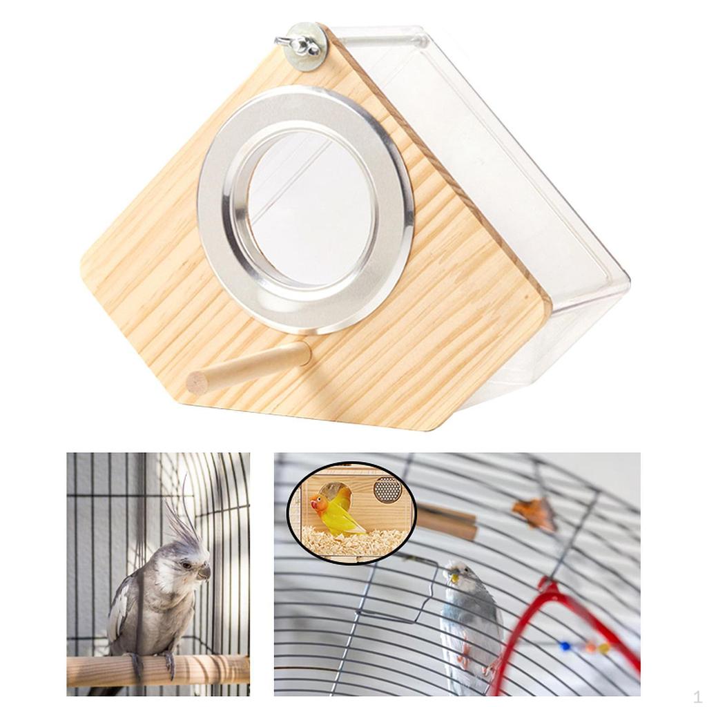 Kuş Yetiştirme Yuva Evi, Şeffaf Rahat Aksesuarlar, Muhabbet Kuşu Yuvalama Kutusu, Papağanlar