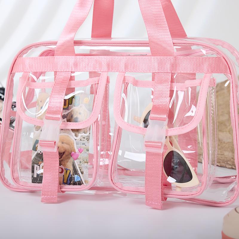 Transparent Travel Bag Women's Large Capacity Yoga Bag Swimming Bag