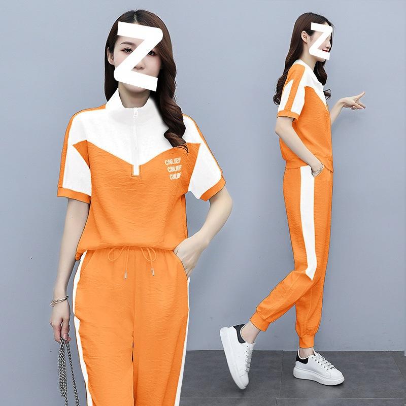 Casual Sports Suit for Women In Summer, Korean Style, Slim and Fashionable, Two-piece Suit for Small Women