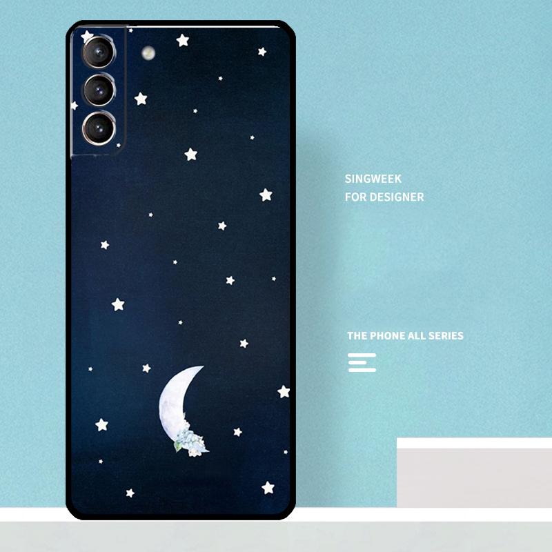 Stars Space Palm Trees Case For Samsung Galaxy S24 Ultra S20 S21 S22 S23 S25 Ultra S9 S10 Plus S25 FE Phone Cover