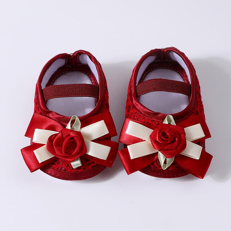 

Туфли для девочки с цветочным бантом, нескользящие, для младенцев, принцесс, для 0-1 года 13