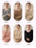 2025 Autumn/Winter Women's V-Neck Seamless Cashmere Sweater: Versatile Knitted One-Piece Pullover Base Layer