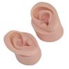 1 Pair Piercing Practice Ear Model Novice Soft Silicone Flexible Ear Model Props for Jewelry Display Medium Skin Color