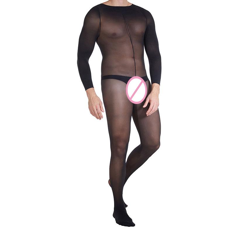 Sexy Women 10D Thin Open Crotch Bodysuit Bandage Sexy Tight Body Stockings Elastic Bodyhouse Sheer See Through Maid Leotard