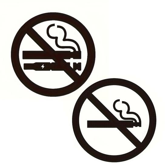 Acrylic No Smoke Sign Self-adhesive Business Office Restaurant Public Place Smoke Ban Warning Sign Wall Decoration