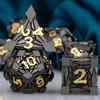 Dnd Metal Dice Set Dungeon And Dragon Rpg Dice Polyhedral D&D Dice For Rpg D+D Rolling Game Dice D And D Dice D20 D12 D10 D8 D6