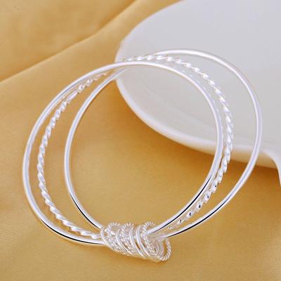 3 pezzi /Lotto Bracciale Charm & Bangle in Argento Sterling 925 Per Donna Elegante Festa di Matrimonio Regalo Gioiello di Compleanno Sl012
