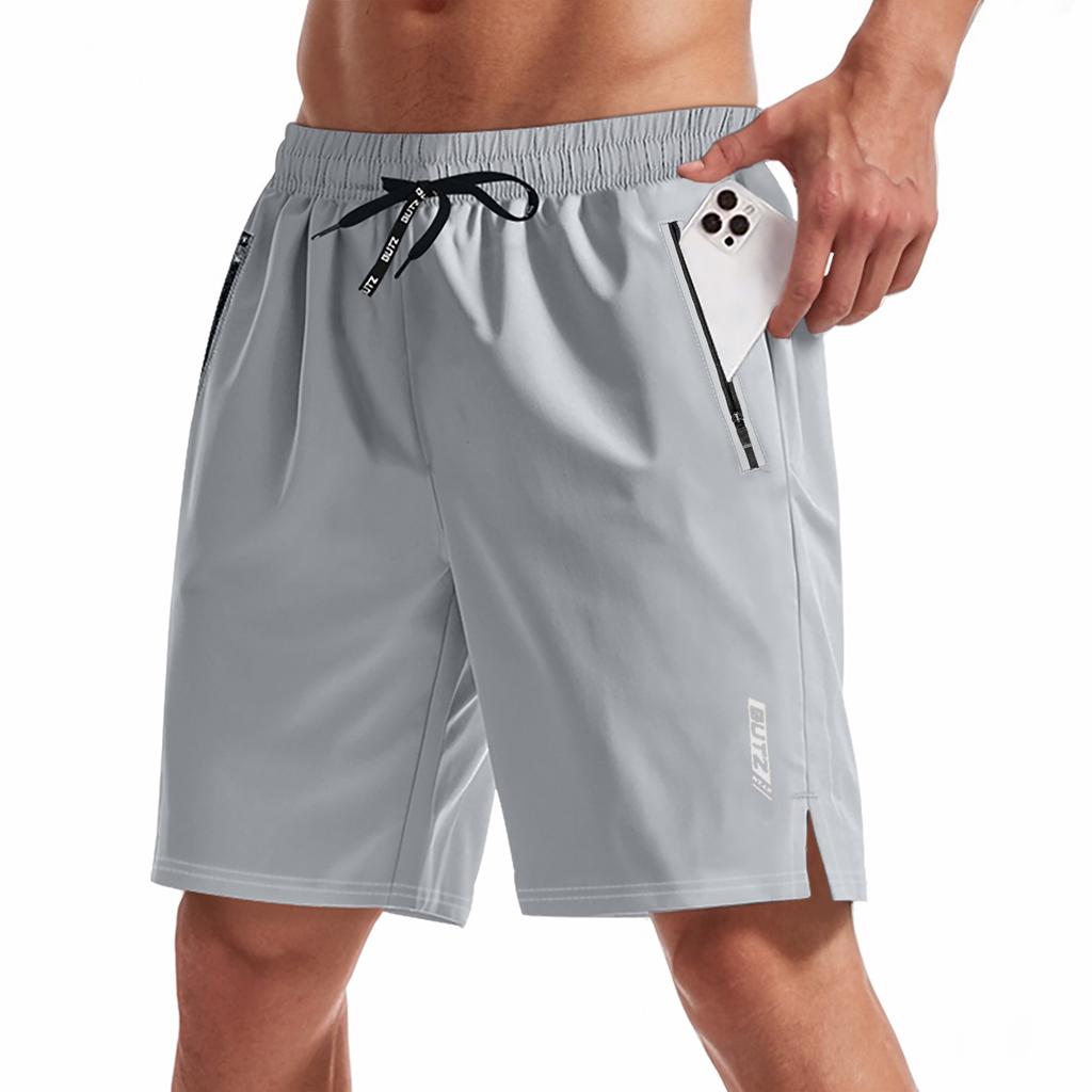 Summer Quick Drying Sports Shorts Five Quarter Pants Micro Elastic Loose Fit for Fitness Men's Shorts